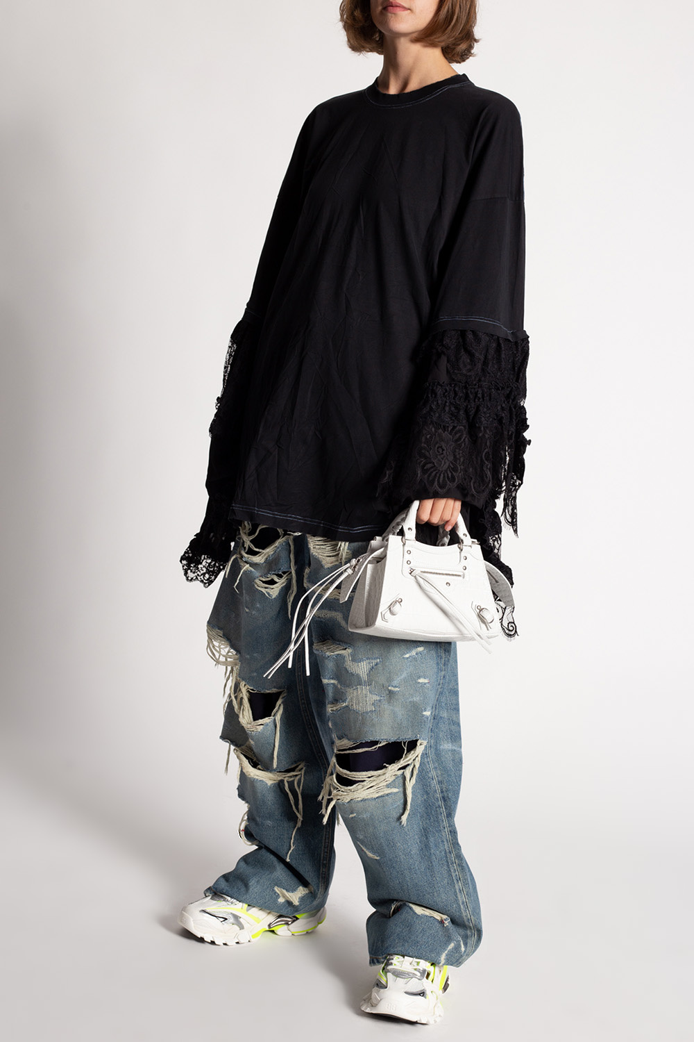 shirt Balenciaga - Lace - trimmed T - Armani Collezioni T